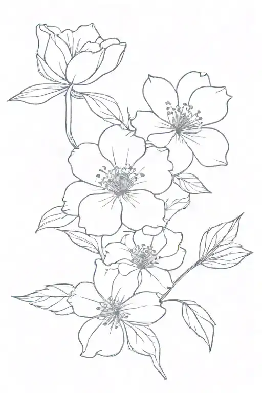 august September October November birth flowers tattoo design idea