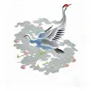crane tattoo design idea
