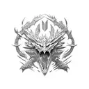 monster hunter logo tattoo design idea