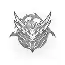 monster hunter logo tattoo design idea