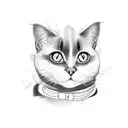 black cat fat tattoo design idea