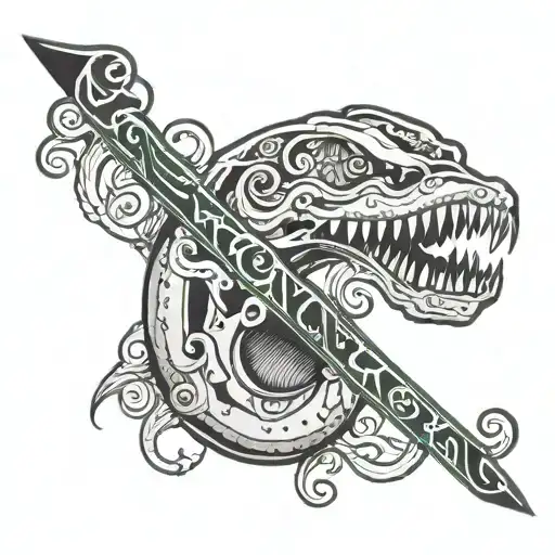 human bite marks with a cursive AR letter tattoo design idea