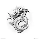 A fierce dragon wrapping around a muscular arm, with intricate dotwork details tattoo design idea