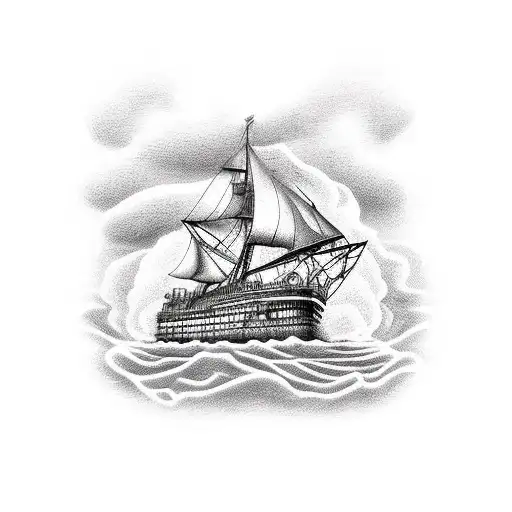 sink the ships tattoo design idea