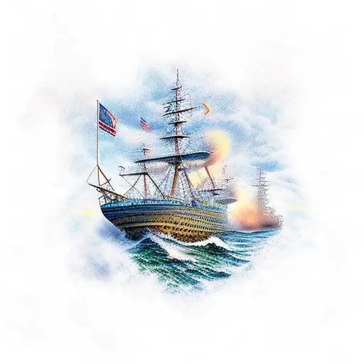 sink the ships tattoo design idea