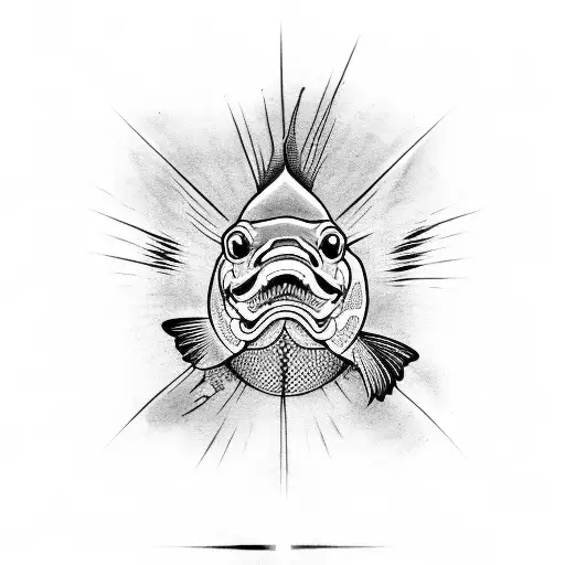 ancient carp  tattoo design idea