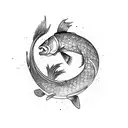 ancient carp  tattoo design idea