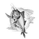 ancient carp  tattoo design idea