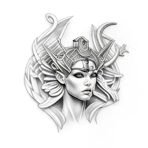 mix of Greek mythology, Nordic mythology and Egyptian mythology  tattoo design idea