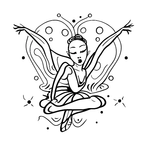 ballerina tattoo design idea
