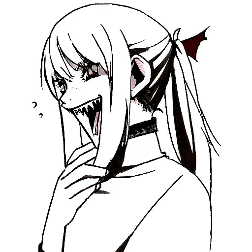 vampire girl bites on a man's neck  tattoo design idea