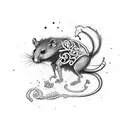 The Rat King skeleton  tattoo design idea