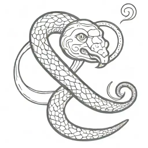 A python snake that ate an elephant tattoo design idea
