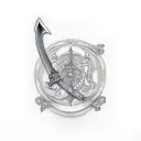 Sword tattoo design idea