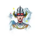 hero warrior marshall tattoo design idea