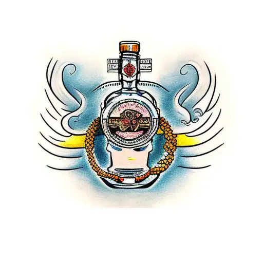 in vodka veritas tattoo design idea