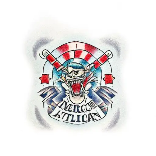 american traditional chain links tattoo design idea