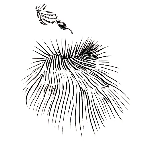 A seismic earthquake waves with a feather at the end tattoo  tattoo design idea