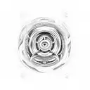 Ying yang that the eyes are rinnegan and six path sage mode tattoo design idea