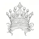 queen crown  tattoo design idea