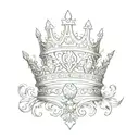 queen crown  tattoo design idea