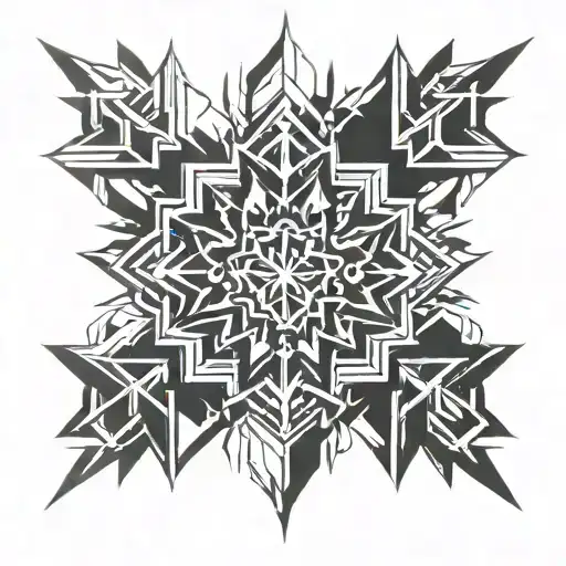 evil snowflake tattoo design idea