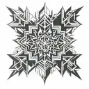 evil snowflake tattoo design idea