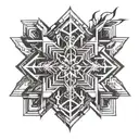 evil snowflake tattoo design idea