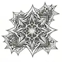 evil snowflake tattoo design idea