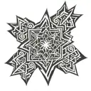 evil snowflake tattoo design idea