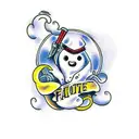 cute ghost tattoo design idea