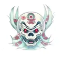 cute ghost tattoo design idea