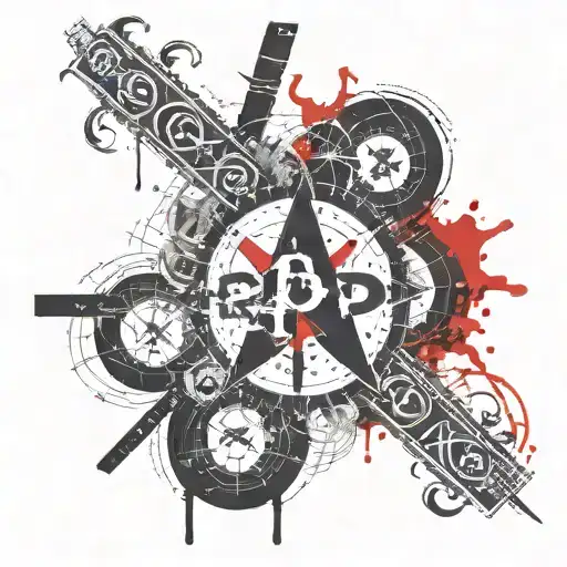 Christian chi rho tattoo design idea
