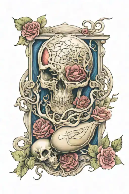 womb to the tomb  tattoo design idea