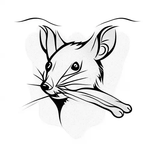 Cossack rat  tattoo design idea