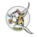 Cossack rat  tattoo design idea
