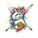 Cossack rat  tattoo design idea