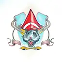 Cossack rat  tattoo design idea