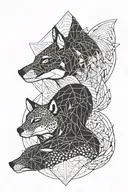 orca fox leopard tattoo design idea
