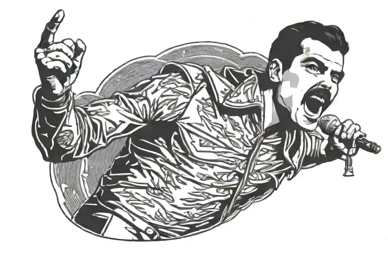 freddie mercury tattoo design idea