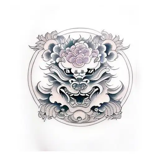 Foo Dog tattoo design idea