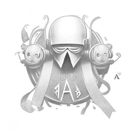 the name Harrison but the A in Harrison is a cancer ribbon inna font for a child tattoo design idea