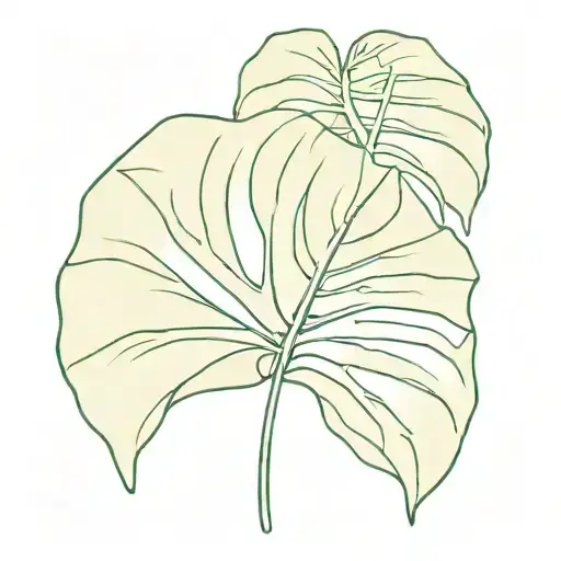 half a monstera plant leaf and half a ribcage tattoo design idea