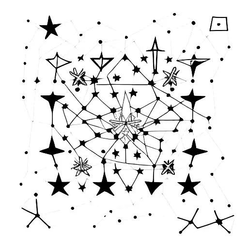 Minimalist "A Constellation Of Stars Forming The..." Tattoo Idea