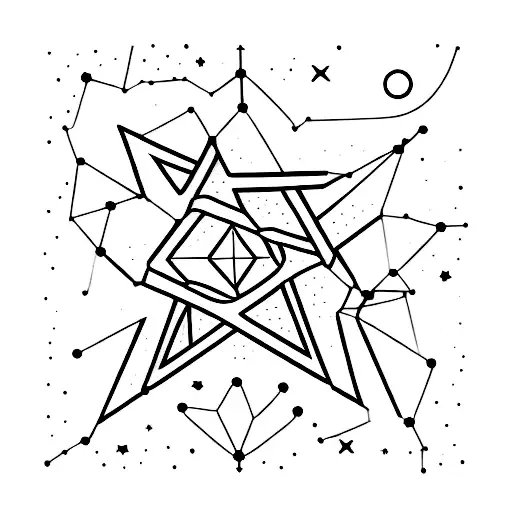 Minimalist "A Constellation Of Stars Forming The..." Tattoo Idea