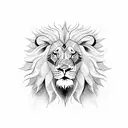 Clock and lion tattoo design idea