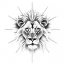 Clock, lion, notes tattoo design idea