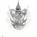 la style gang sleeve instead of LA , Amsterdam tattoo design idea