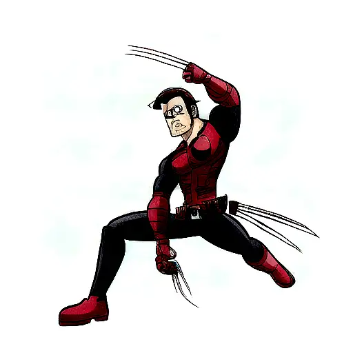 deadpool and wolverine tattoo design idea