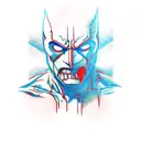 wolverine hugging deadpool tattoo design idea